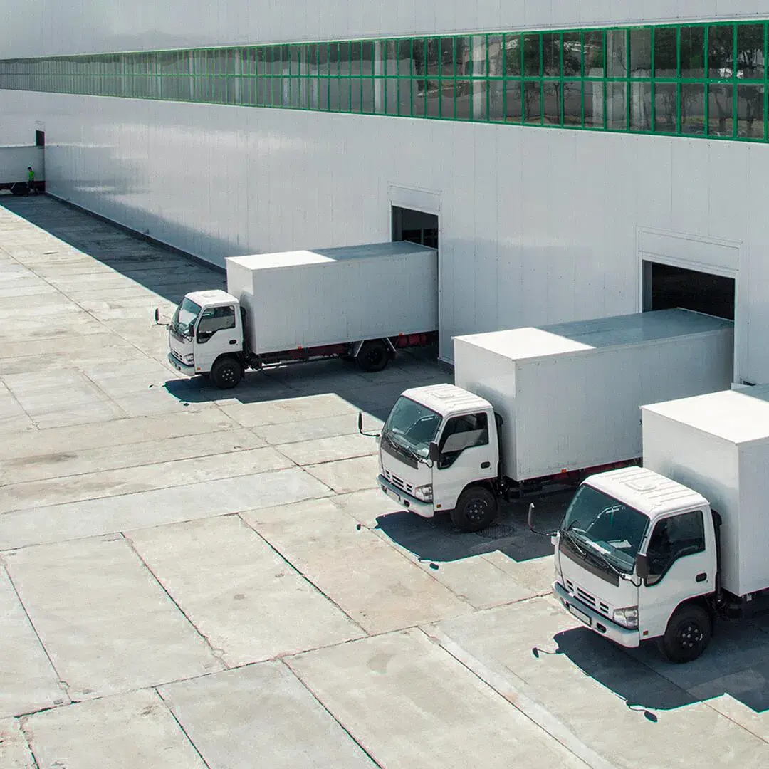 Freight trucks in line at garage - main skf.com mvp