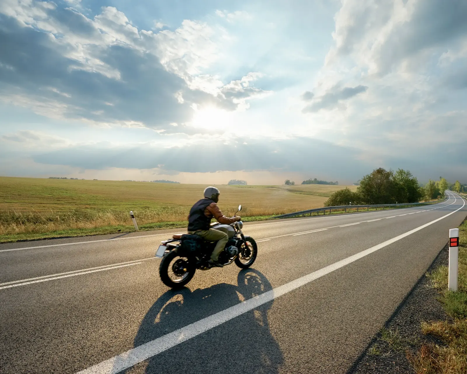 Motorcycle on road shutterstock_1359707585 mvp